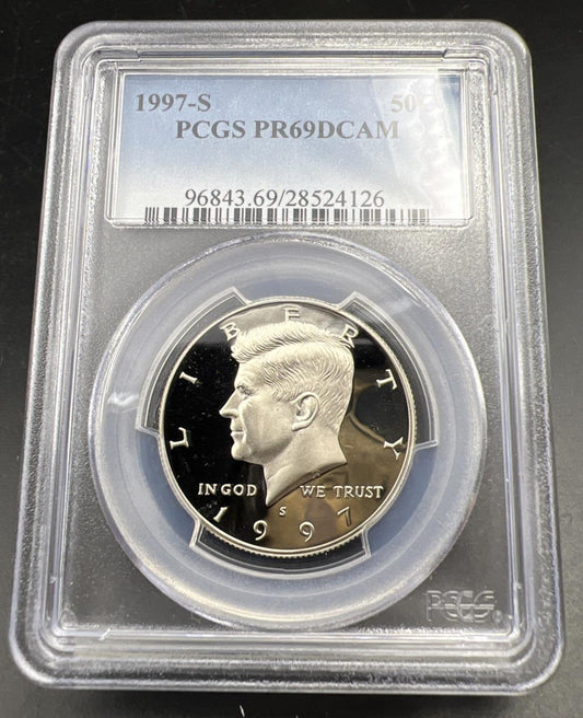 1997 S 50c Kennedy Copper Nickel Half Dollar Coin PCGS PR69 DCAM #126