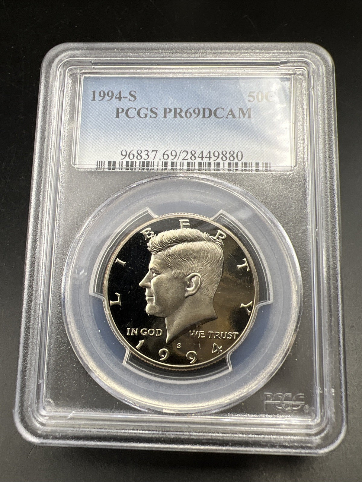 1994 S 50c Kennedy Copper Nickel Half Dollar Coin PCGS PR69 DCAM #880