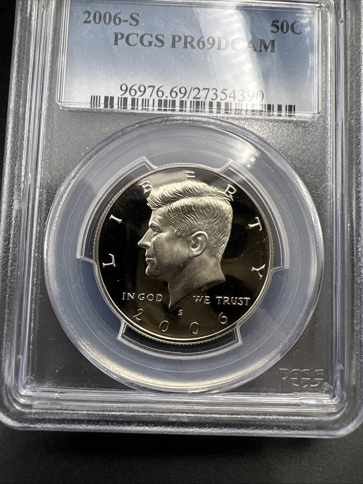 2006 S 50c Kennedy Copper Nickel Half Dollar Coin PCGS PR69 DCAM #390