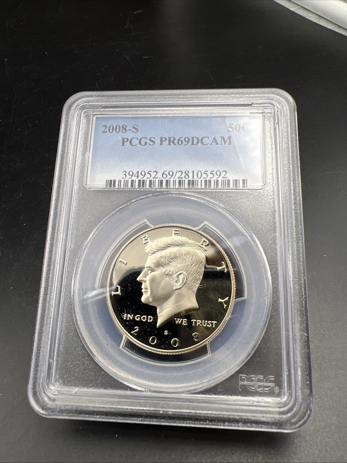 2008 S 50c Kennedy Copper Nickel Half Dollar Coin PCGS PR69 DCAM #592