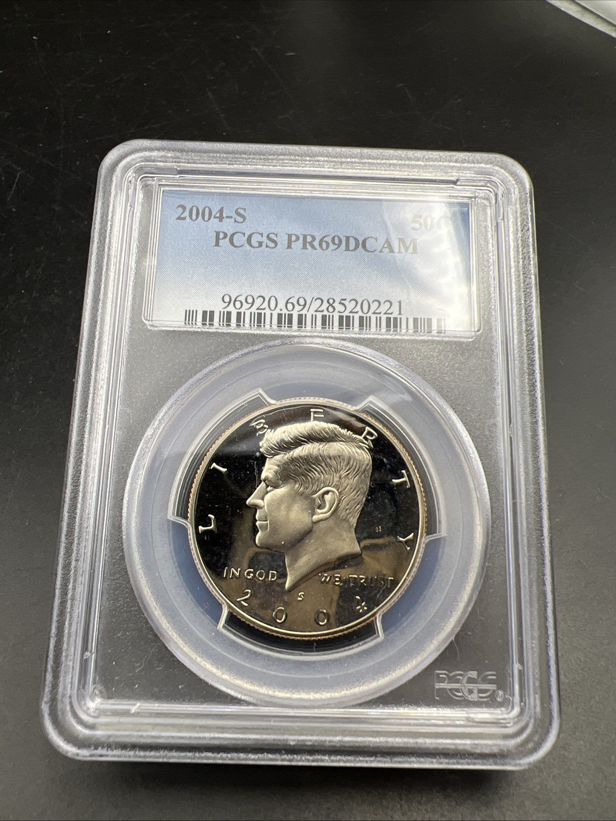 2004 S 50c Kennedy Copper Nickel Half Dollar Coin PCGS PR69 DCAM #221