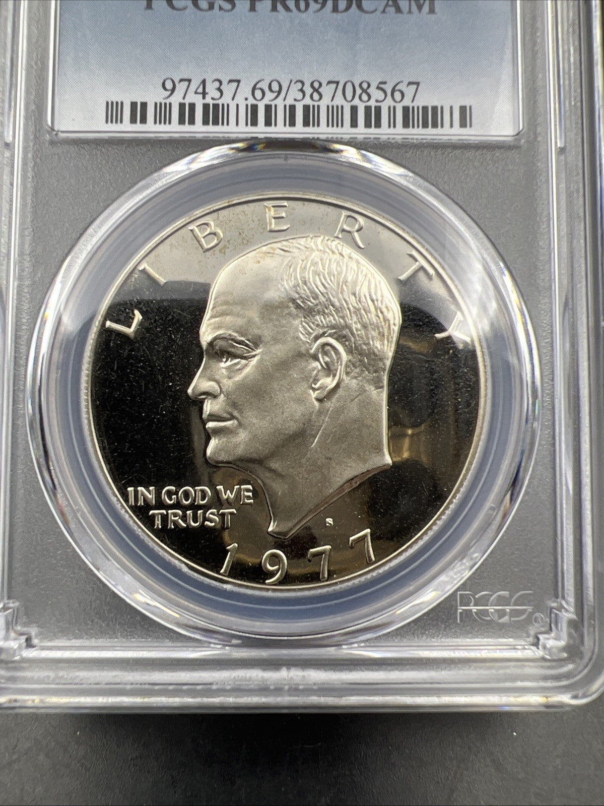 1977 S $1 Ike Eisenhower Copper Nickel Dollar Coin PCGS PR69 DCAM #567