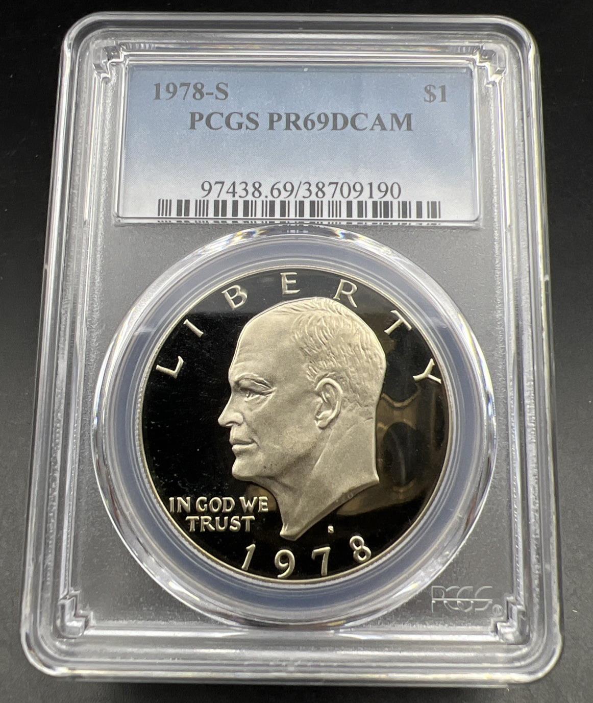 1978 S $1 Ike Eisenhower Copper Nickel Dollar Coin PCGS PR69 DCAM #190