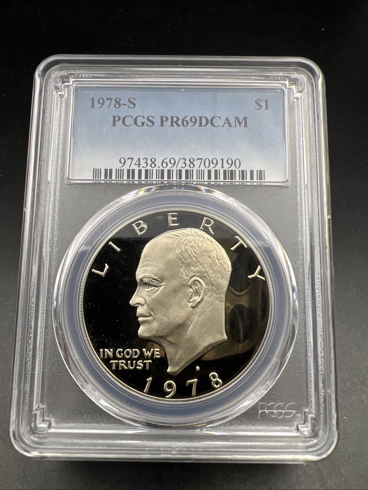 1978 S $1 Ike Eisenhower Copper Nickel Dollar Coin PCGS PR69 DCAM #190