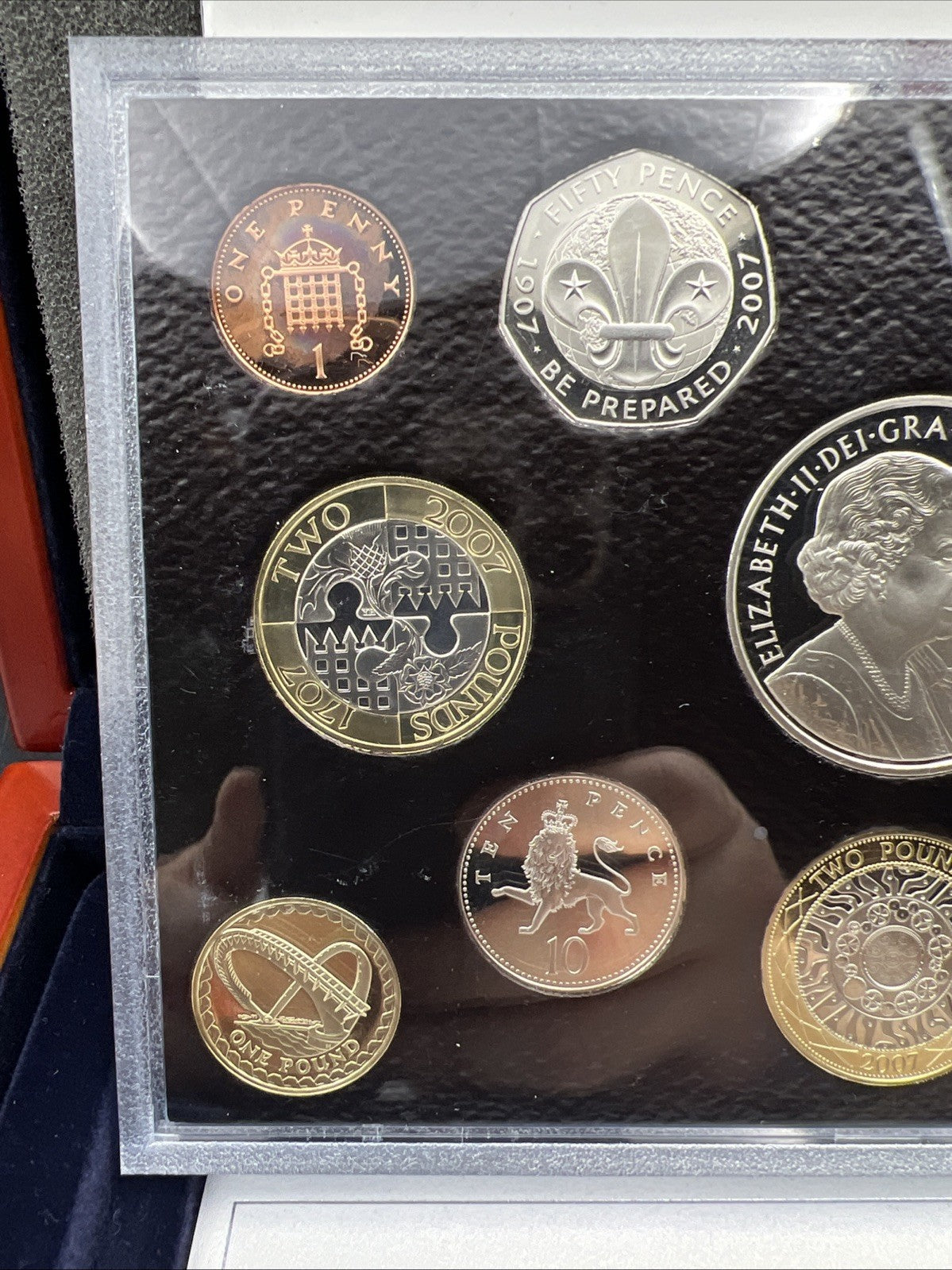 2007 British Royal Mint Executive Proof Set United Kingdom - Used Box & COA