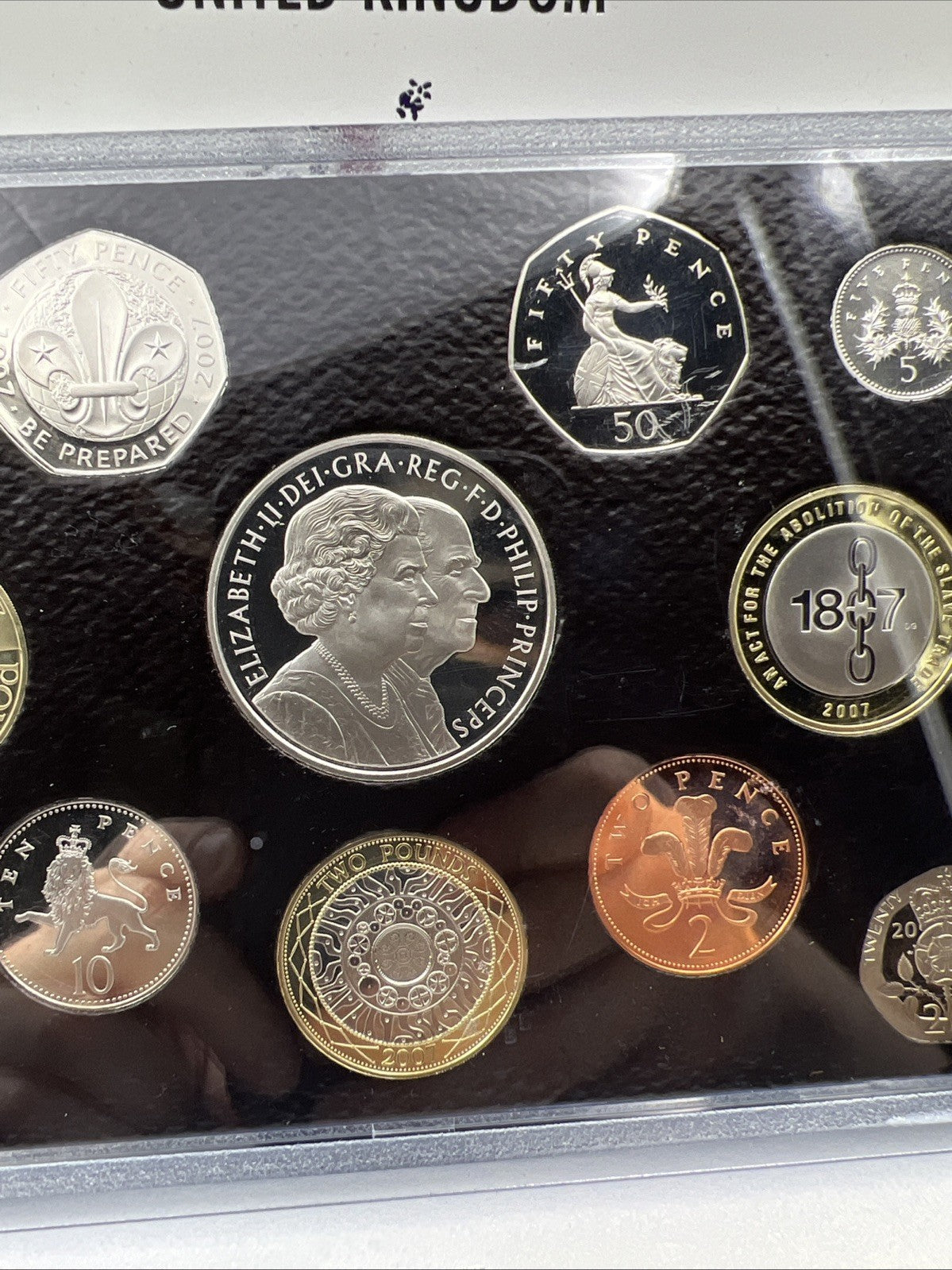 2007 British Royal Mint Executive Proof Set United Kingdom - Used Box & COA