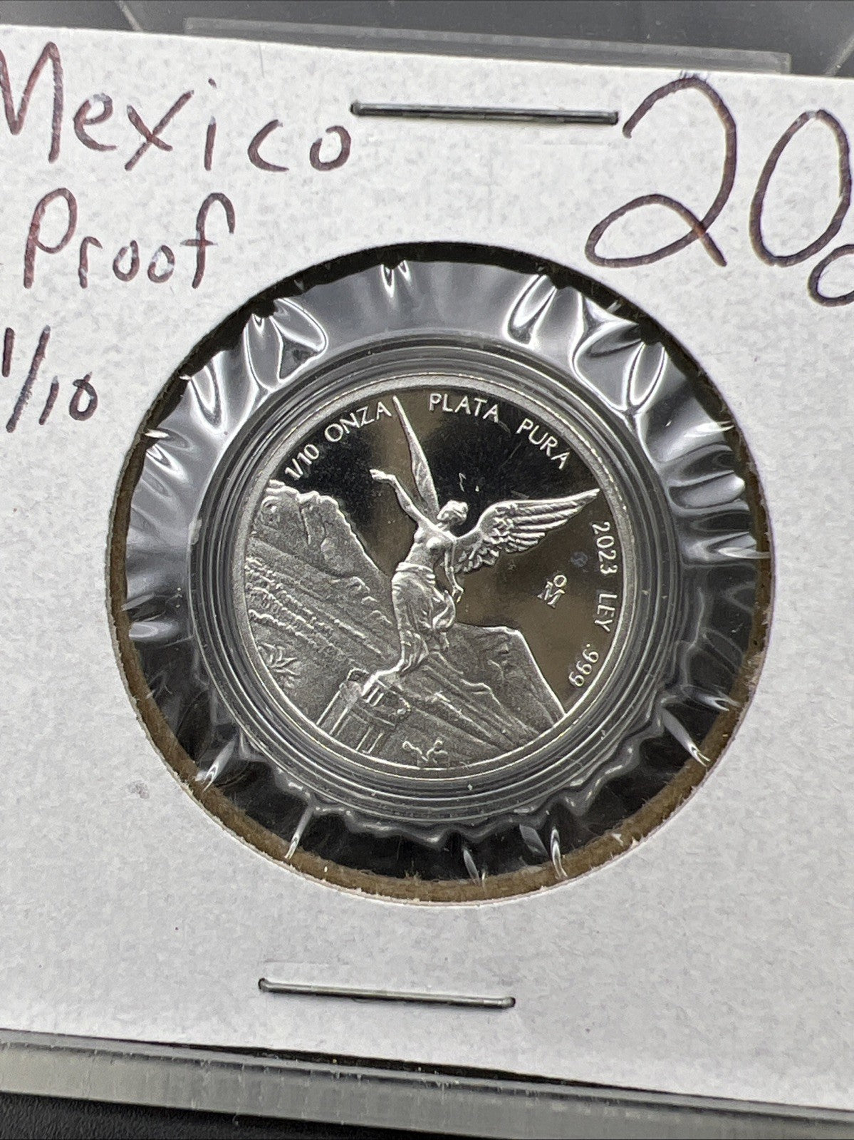 2023 Mexico Libertad 1/10 ounce Silver Coin Pure Plata Pura Silver .999 Proof