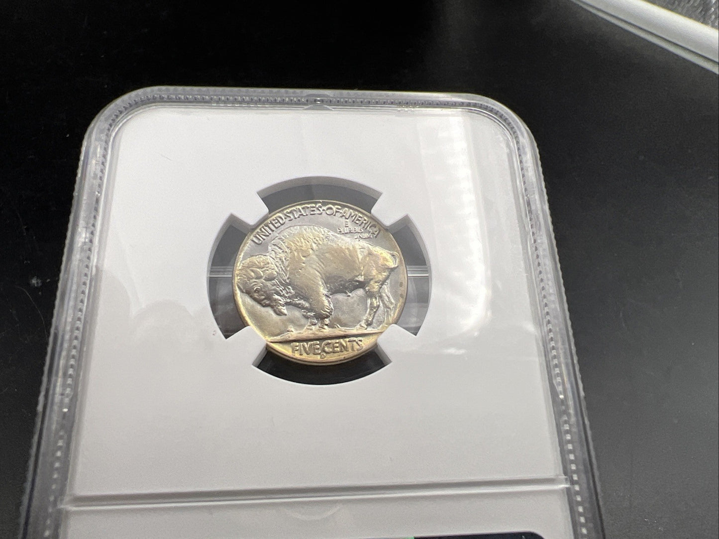1938 D 5c Buffalo Nickel Coin GEM BU MS66 NGC PQ Toning Toner