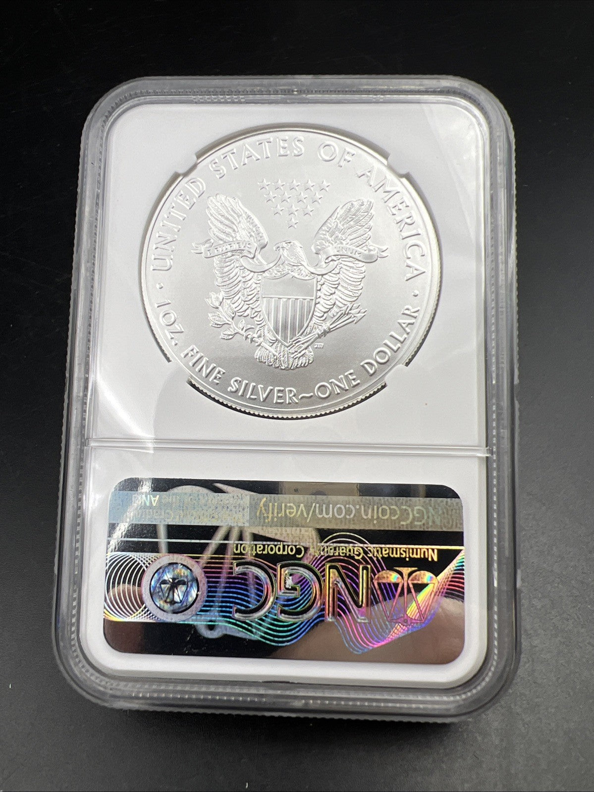 2021 T1 American Silver Eagle Coin NGC MS70 Elizabeth Jones Holder #454
