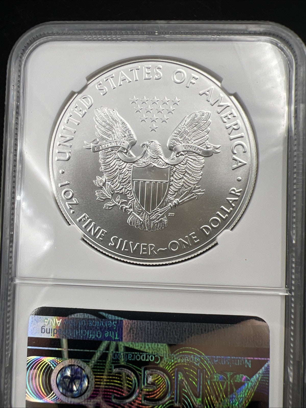 2021 T1 American Silver Eagle Coin NGC MS70 Elizabeth Jones Holder #454