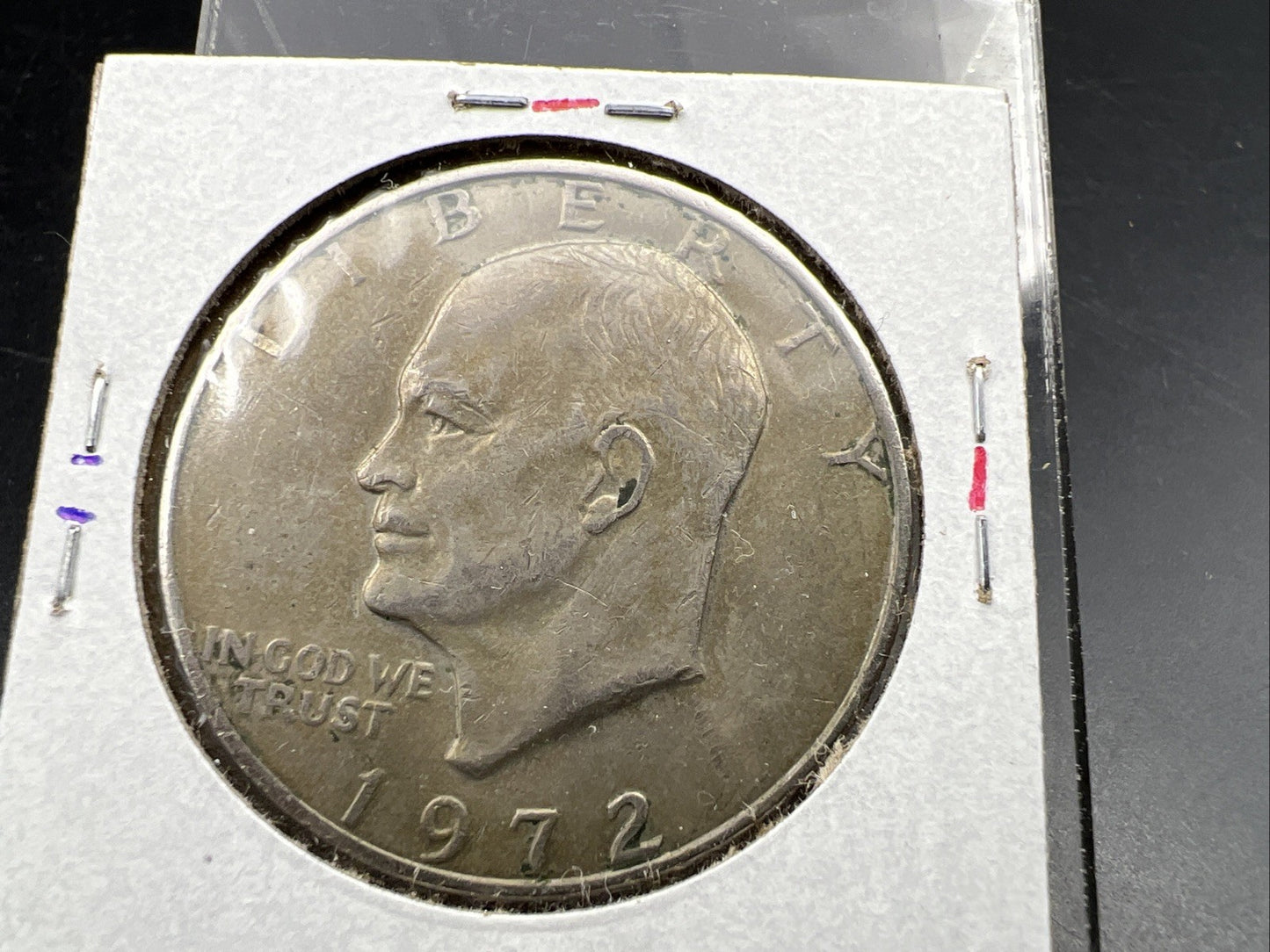 1972 Type 2 Variety $1 Eishenhower Clad Ike Dollar Coin CH VF Very Fine Circ #A