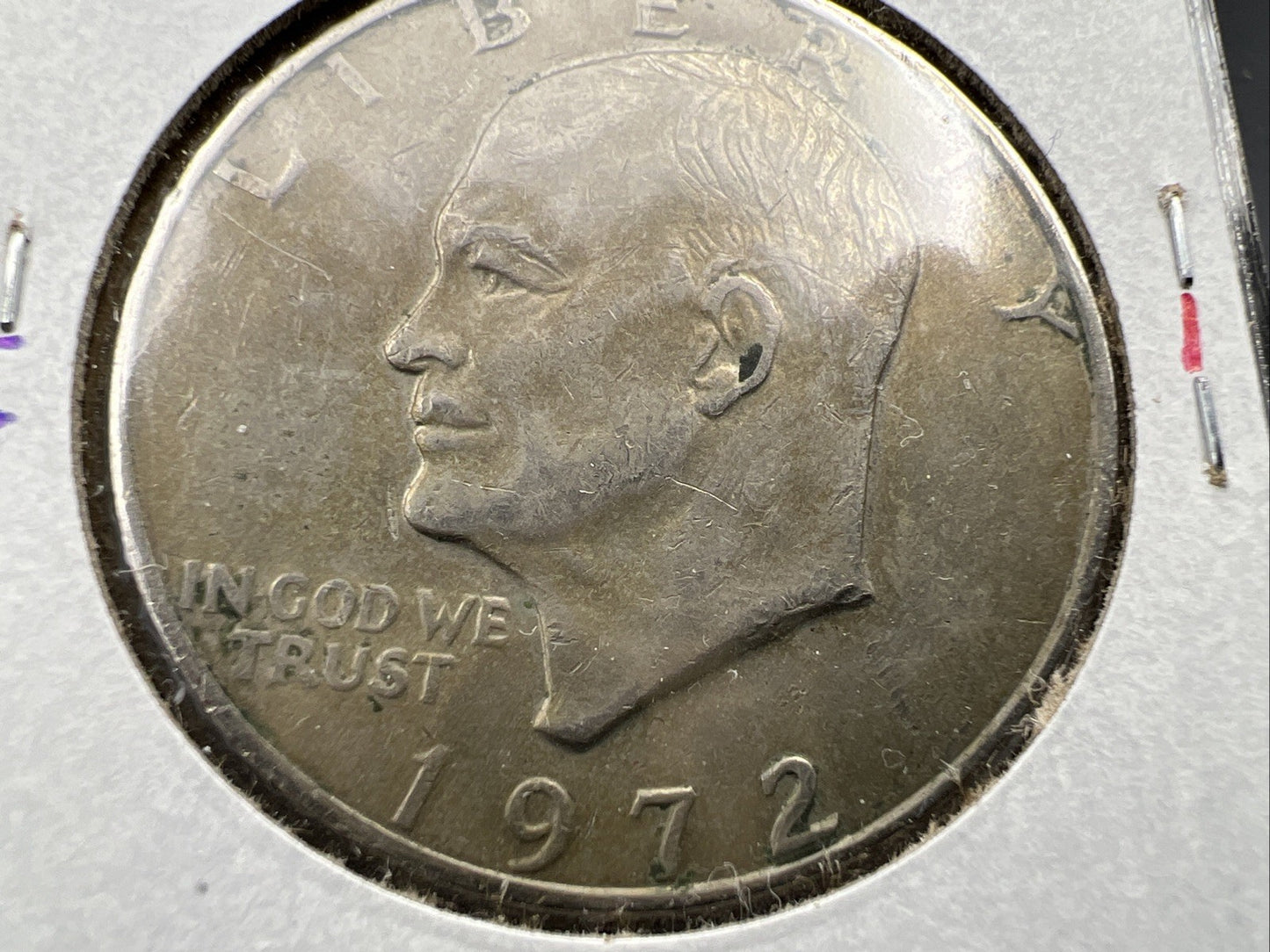 1972 Type 2 Variety $1 Eishenhower Clad Ike Dollar Coin CH VF Very Fine Circ #A