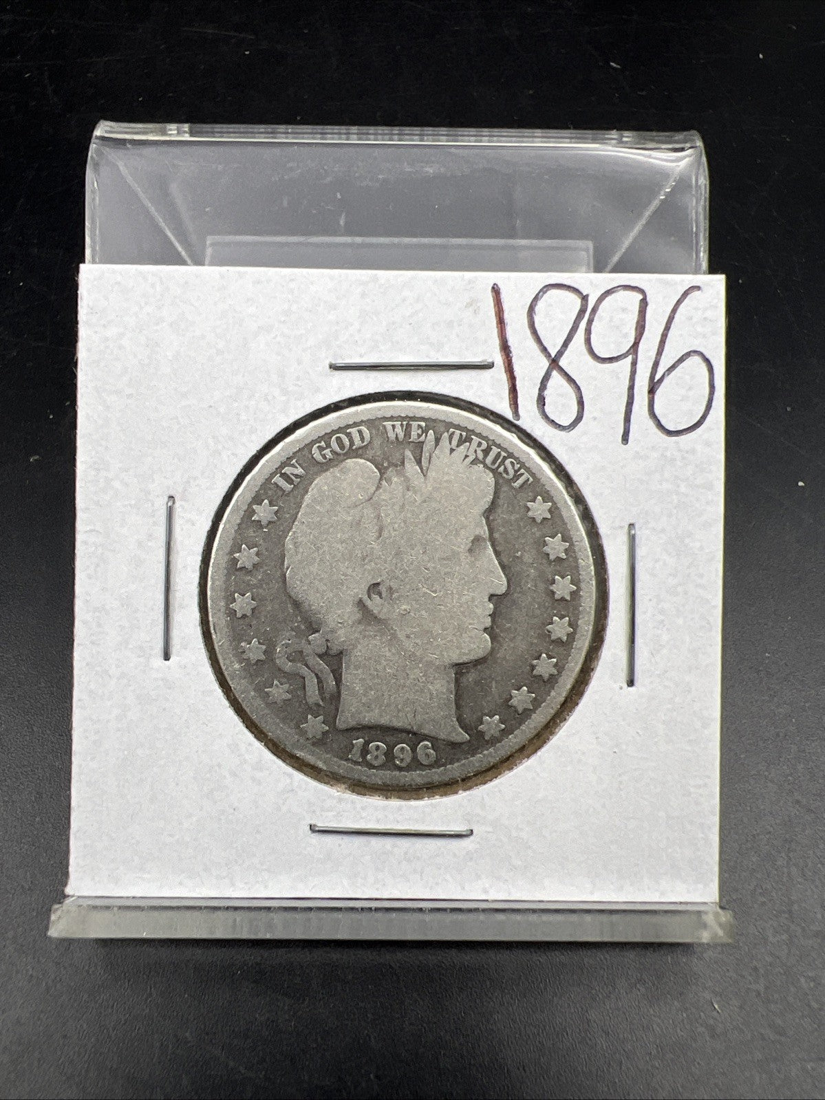 1896 50c Barber Half Dollar Coin Choice AG About Good Circ Full Date