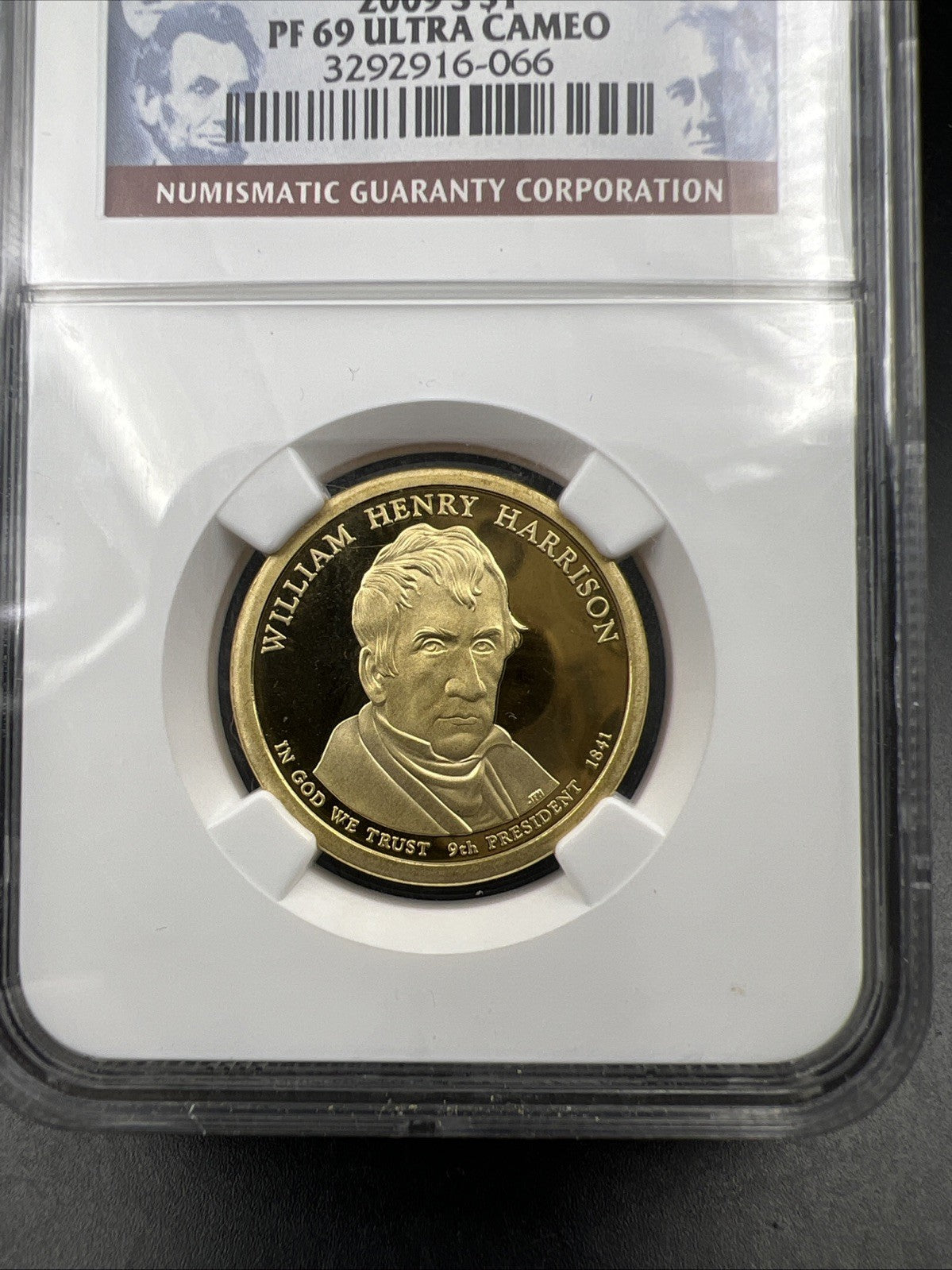 2009 S William H Harrison Proof Presidential Dollar Coin NGC PF69 UCAM #066
