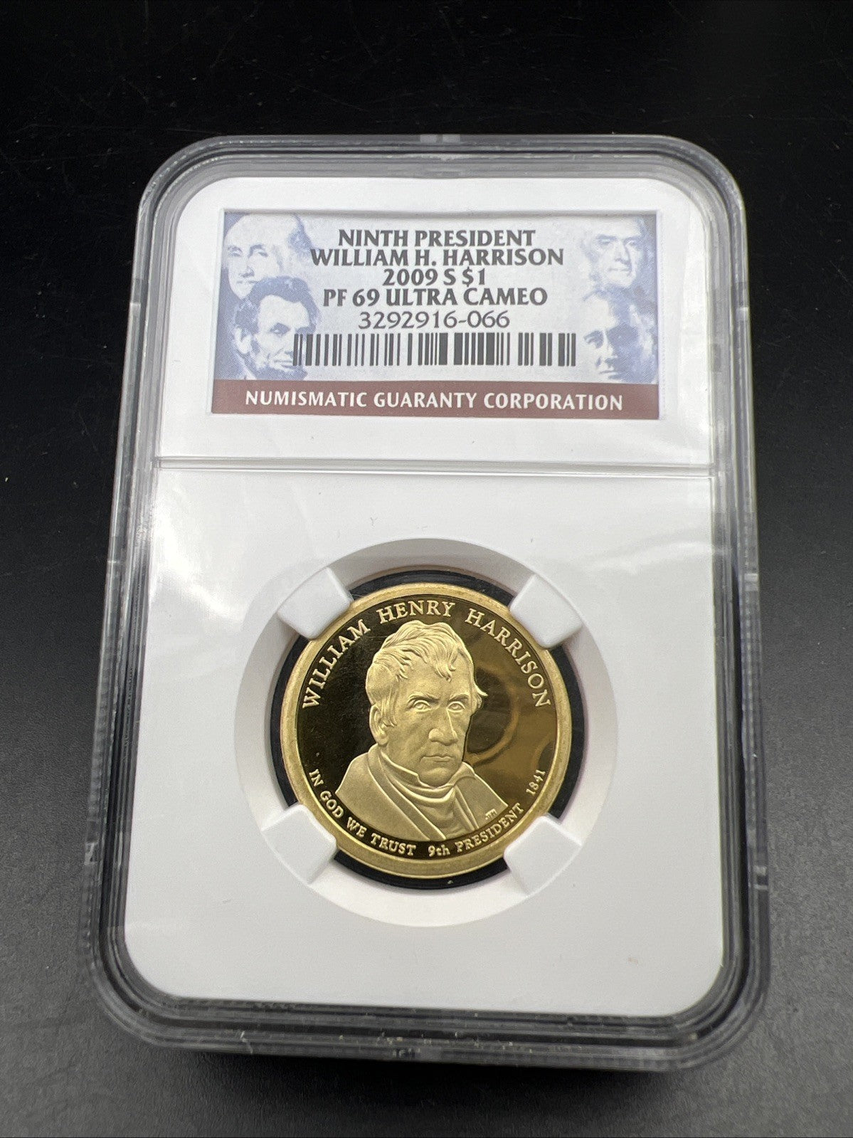 2009 S William H Harrison Proof Presidential Dollar Coin NGC PF69 UCAM #066