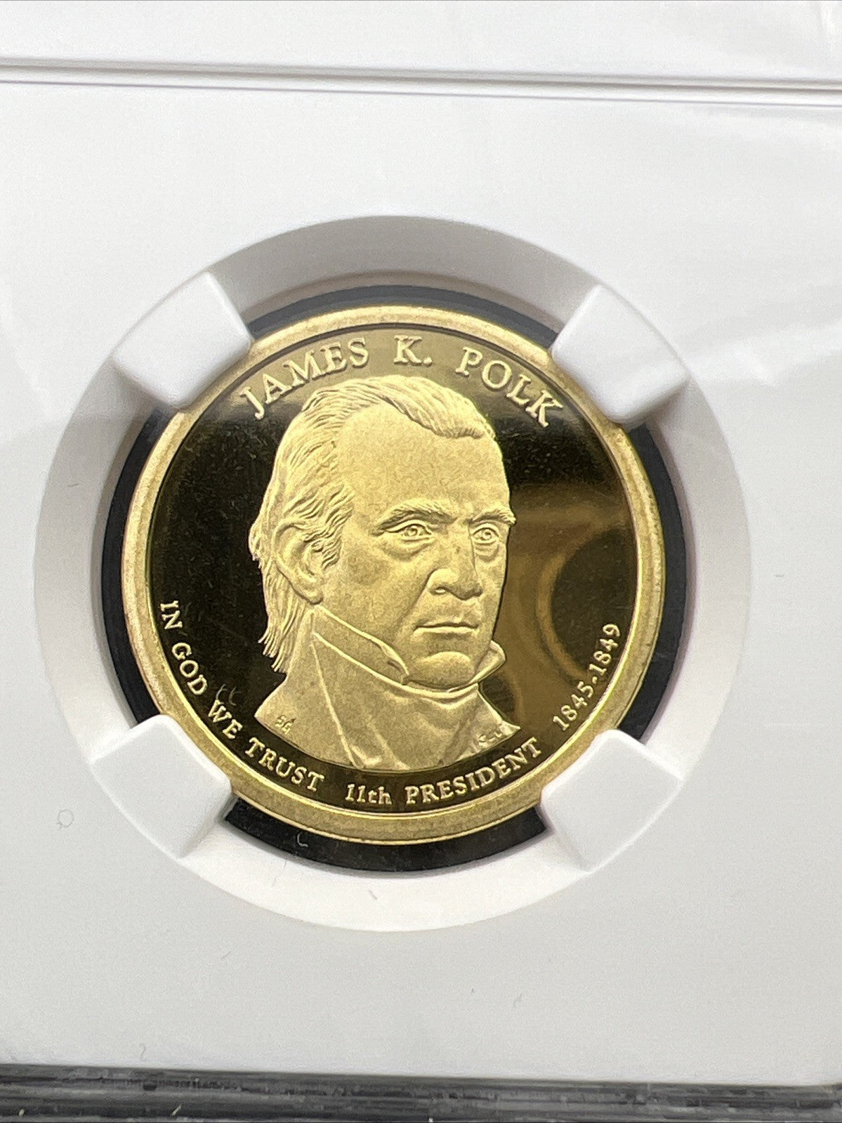 2009 S James K Polk Proof Presidential Dollar Coin NGC PF69 UCAM #258