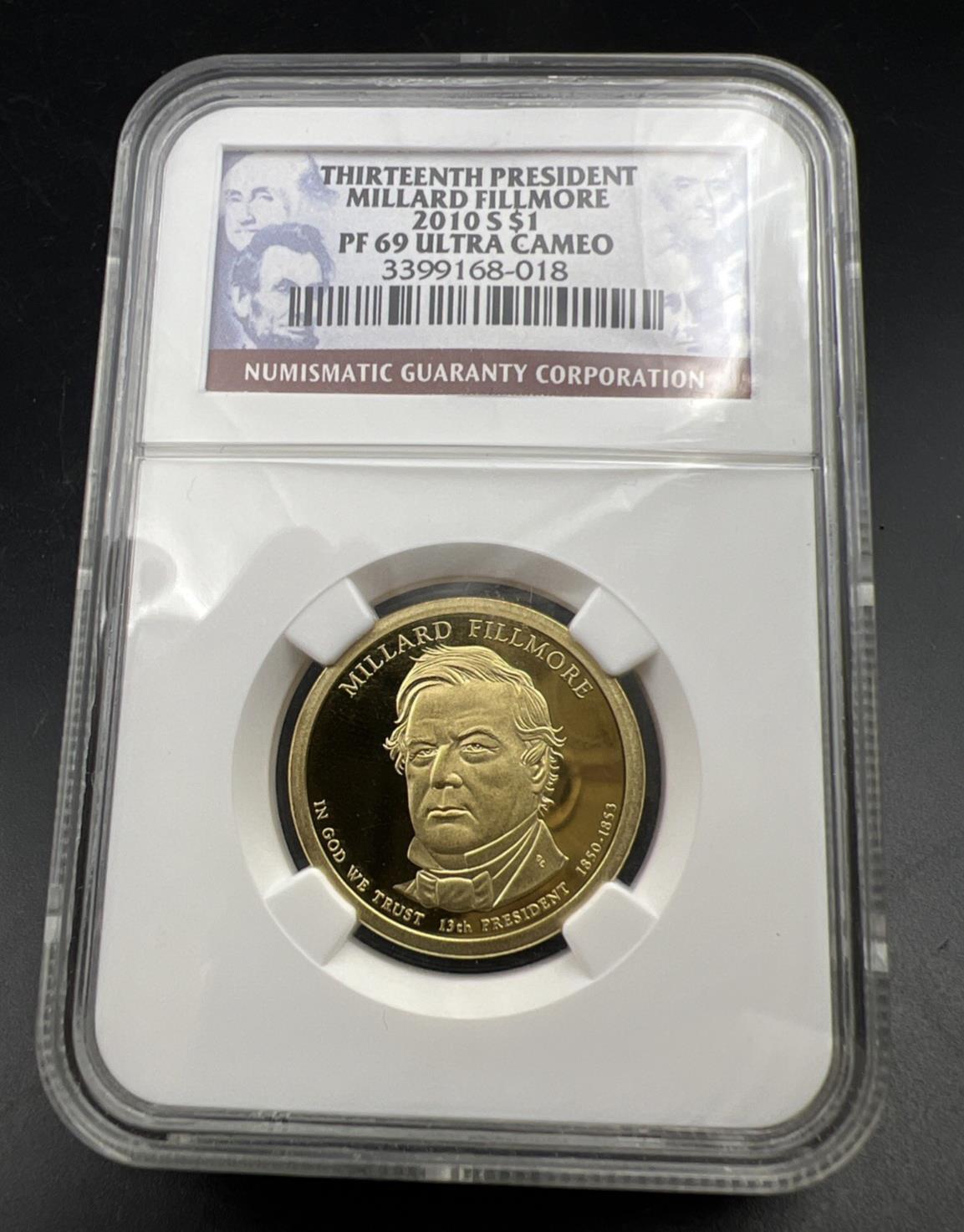 2010 S $1 Millard Fillmore Presidential Dollar Coin NGC PF69 UCAM Proof #075