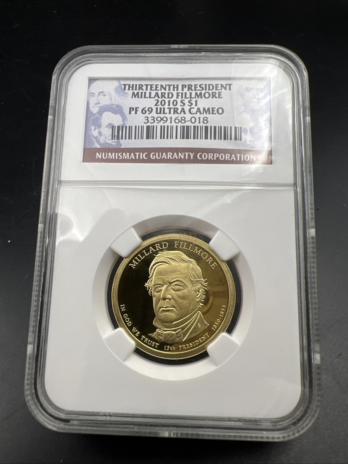 2010 S $1 Millard Fillmore Presidential Dollar Coin NGC PF69 UCAM Proof #075