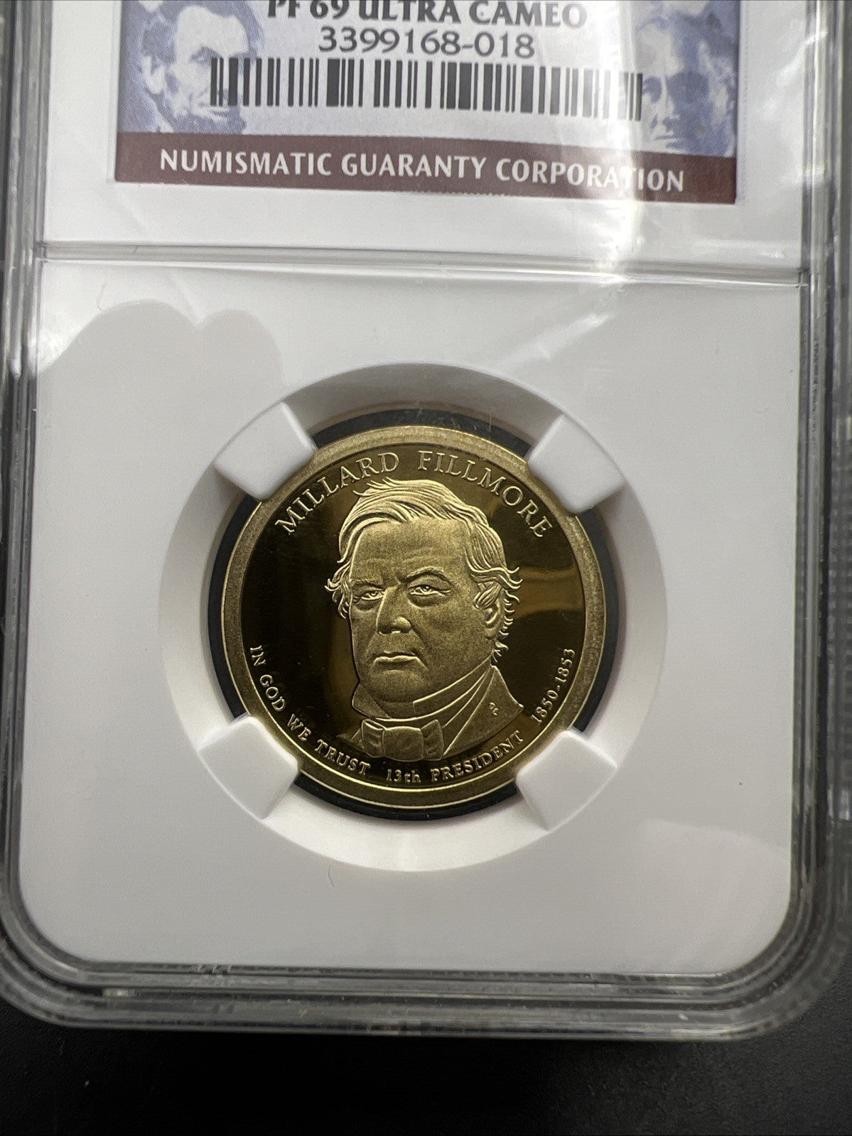 2010 S $1 Millard Fillmore Presidential Dollar Coin NGC PF69 UCAM Proof #075