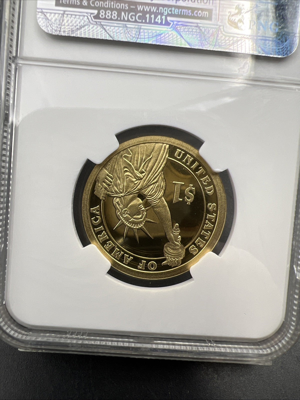 2010 S $1 Abraham Lincoln Presidential Dollar Coin NGC PF69 UCAM Proof #204