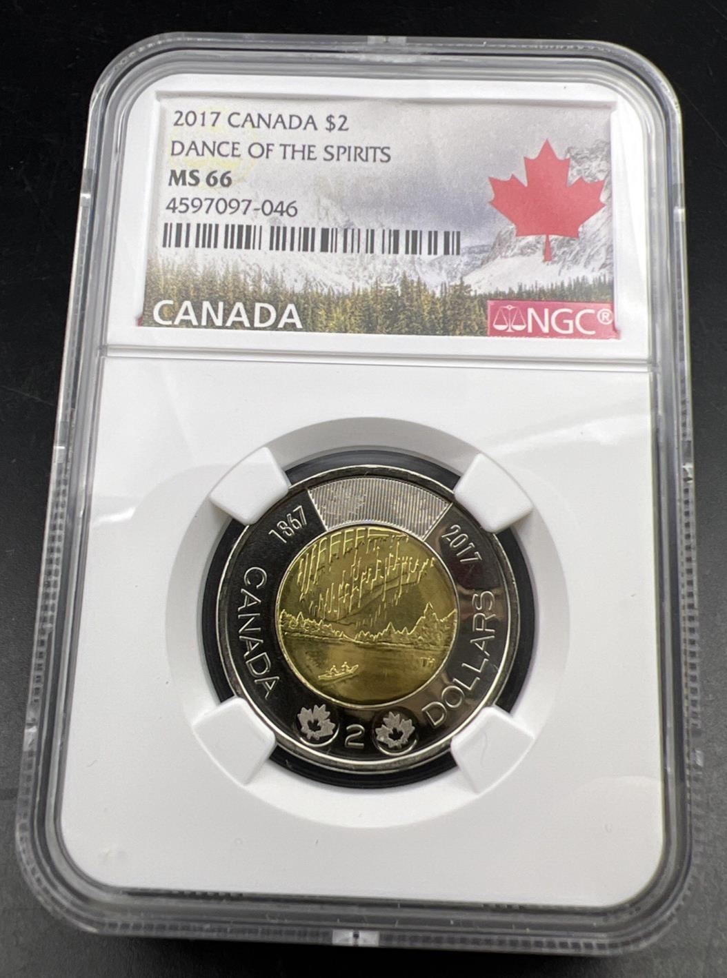 2017 Canada $2 Dance of the Spirits Twoonie MS66 NGC #046