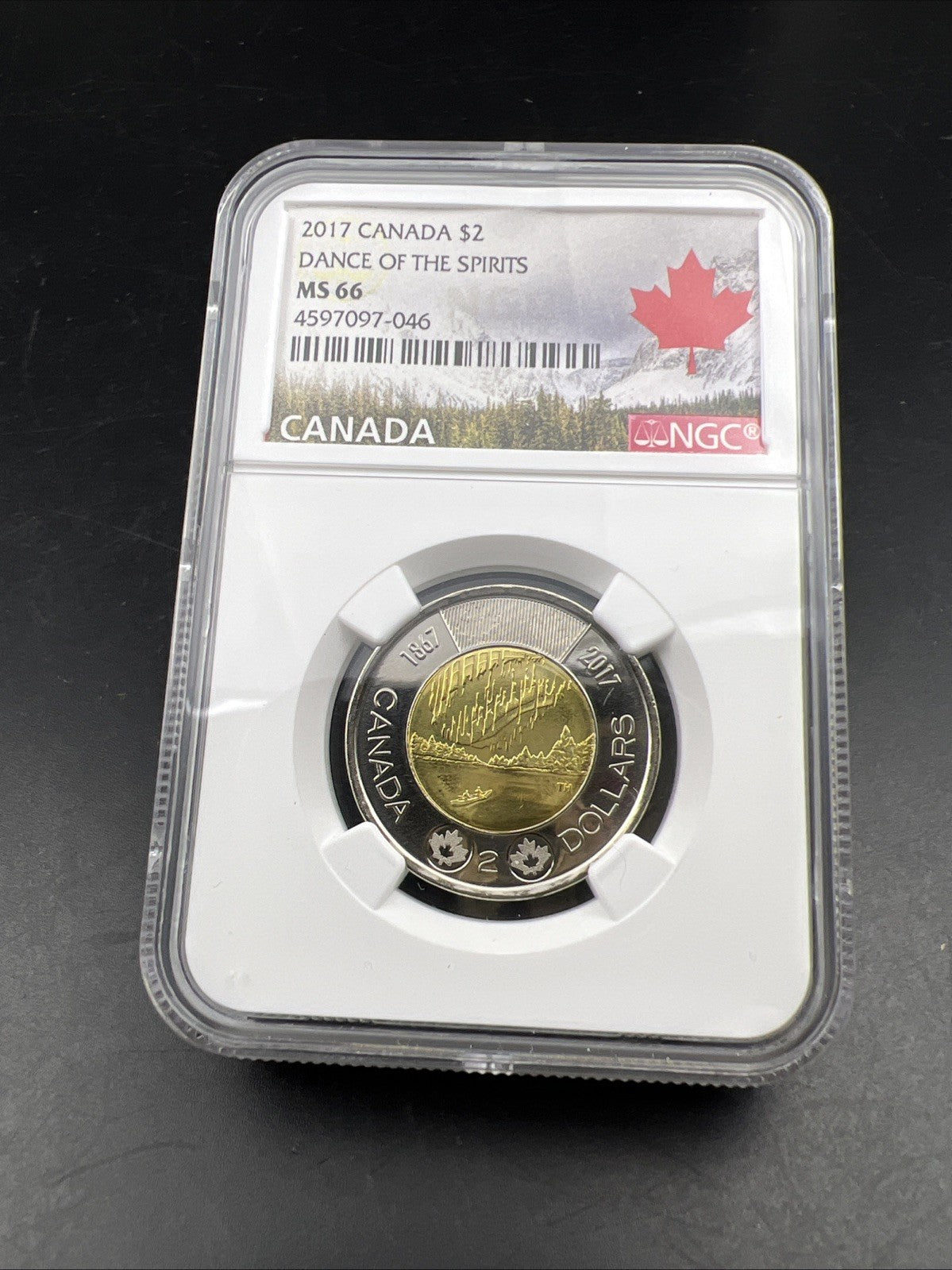 2017 Canada $2 Dance of the Spirits Twoonie MS66 NGC #046