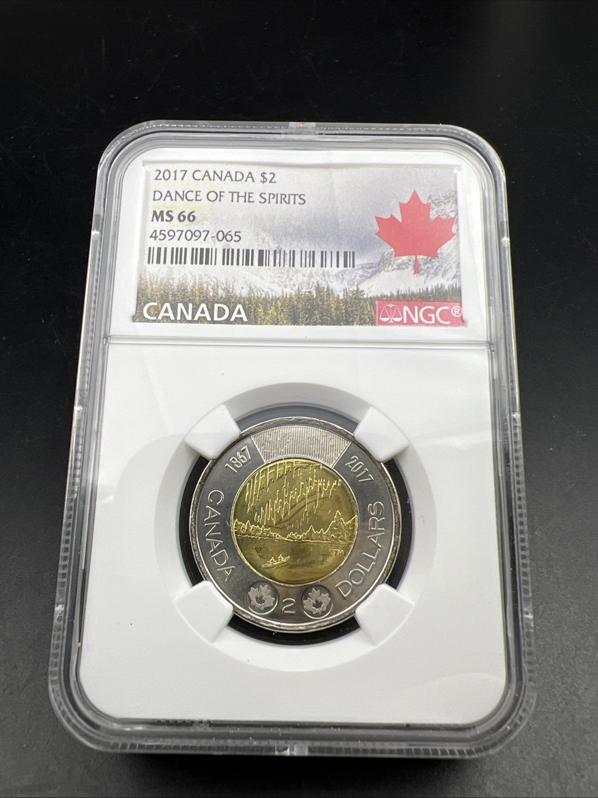 2017 Canada $2 Dance of the Spirits Twoonie MS66 NGC #065
