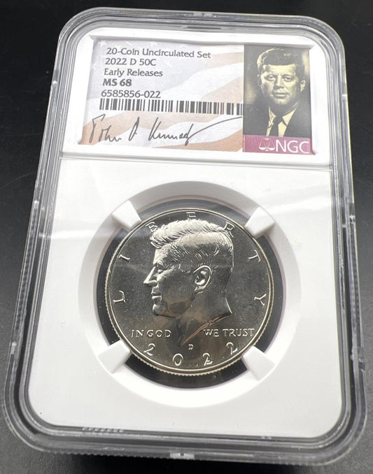 2022 D 50c Kennedy Copper Nickel Half Dollar Coin MS68 NGC Gem BU Certified #022