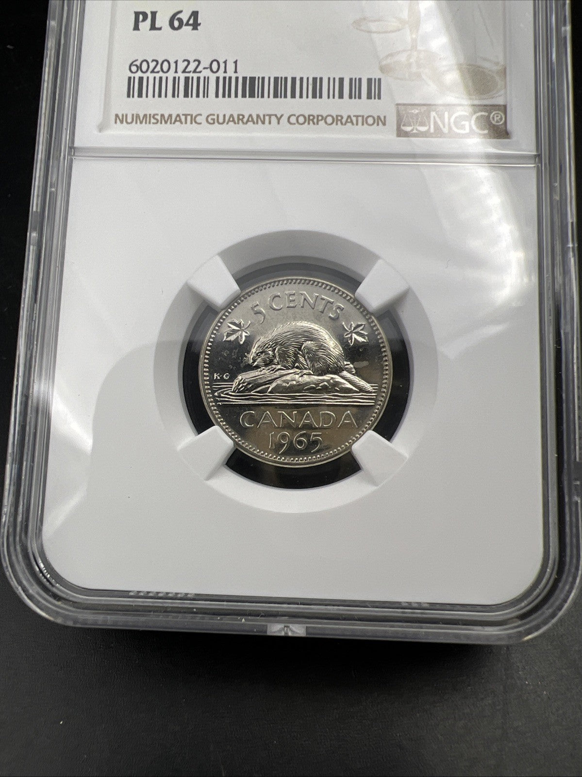 1965 5c Canada Proof-like Beaver Nickel Coin PL64 NGC Certified