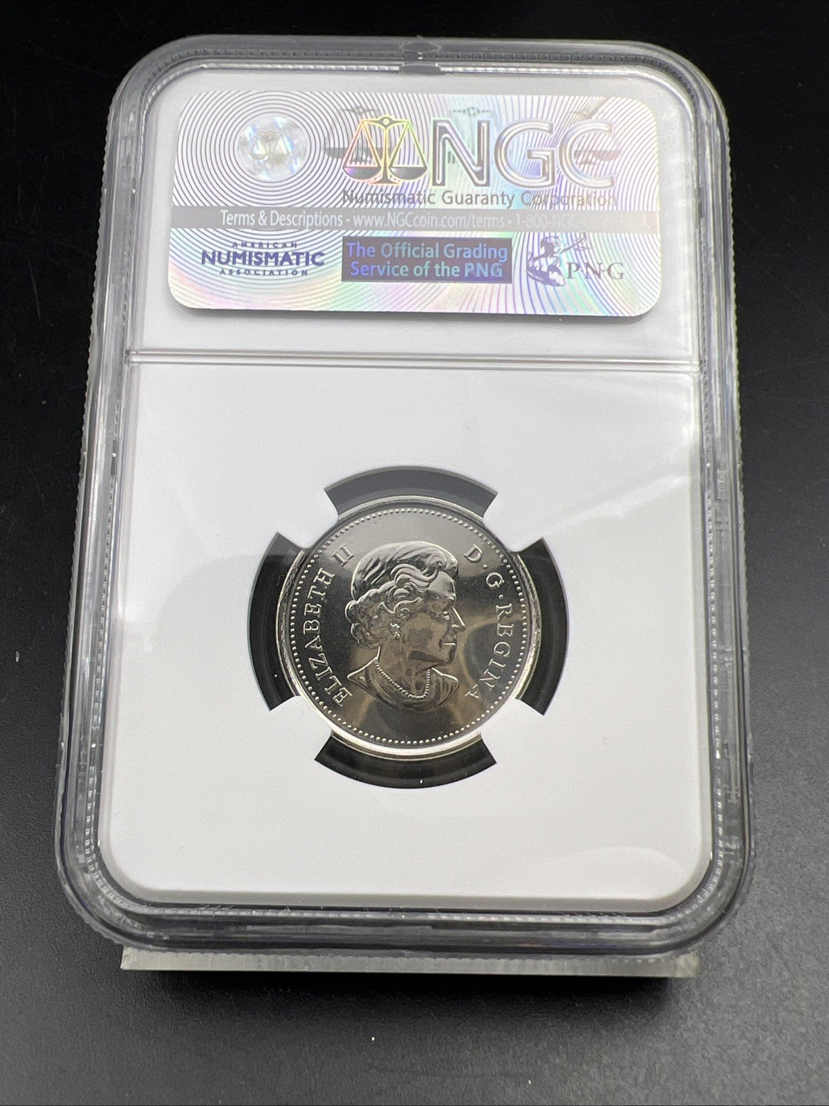 2015 Canada 25c Twenty Five Cent Colorized Flag Quarter Coin NGC MS67