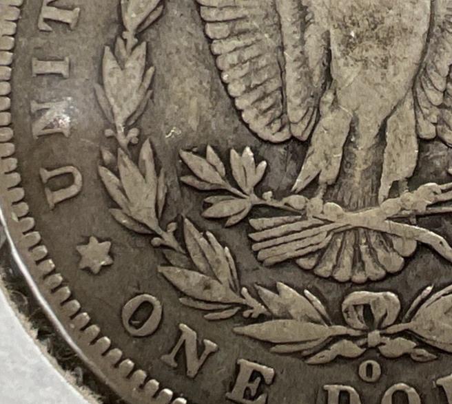 1891 O Morgan Silver Dollar Coin Vam 1A E Reverse Fine / VF Circulated