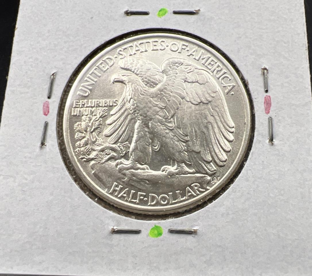1942 P 50c Walking Liberty Silver Half Dollar UNC Uncirculated