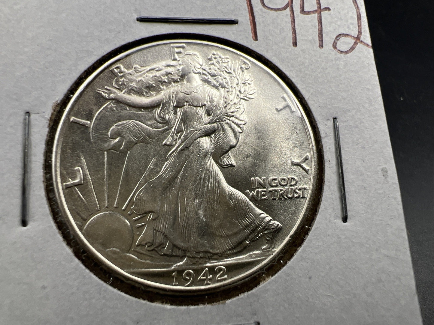 1942 P 50c Walking Liberty Silver Half Dollar UNC Uncirculated