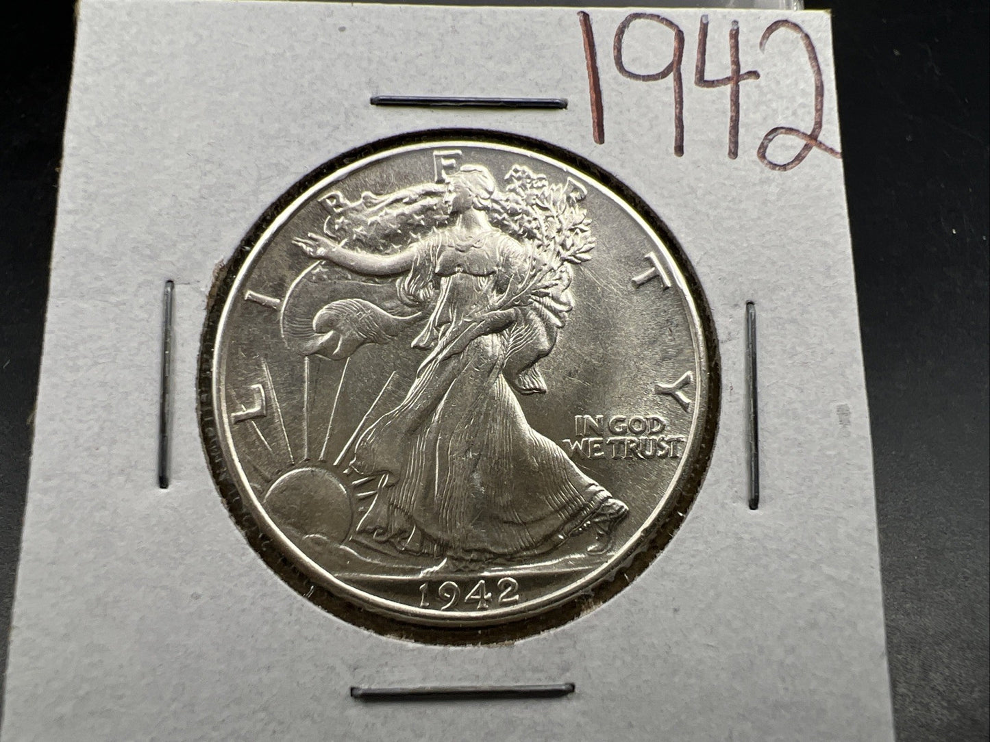 1942 P 50c Walking Liberty Silver Half Dollar UNC Uncirculated