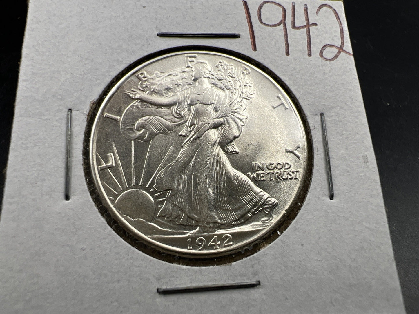 1942 P 50c Walking Liberty Silver Half Dollar UNC Uncirculated