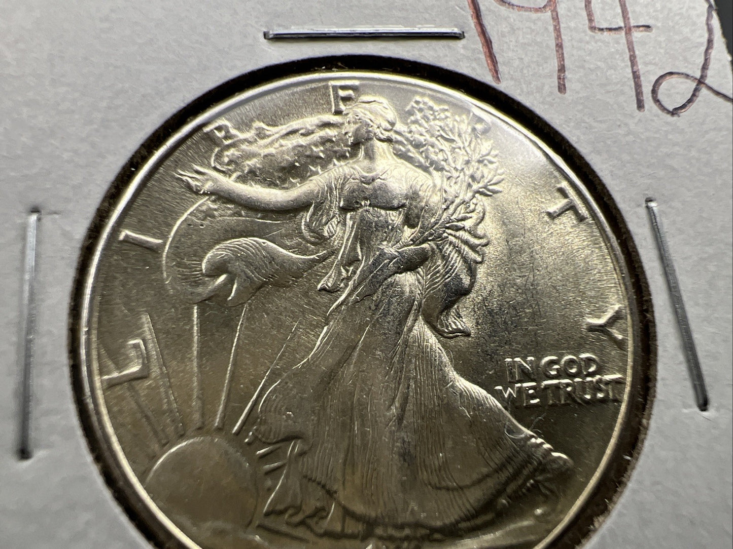 1942 P 50c Walking Liberty Silver Half Dollar AU About Uncirculated