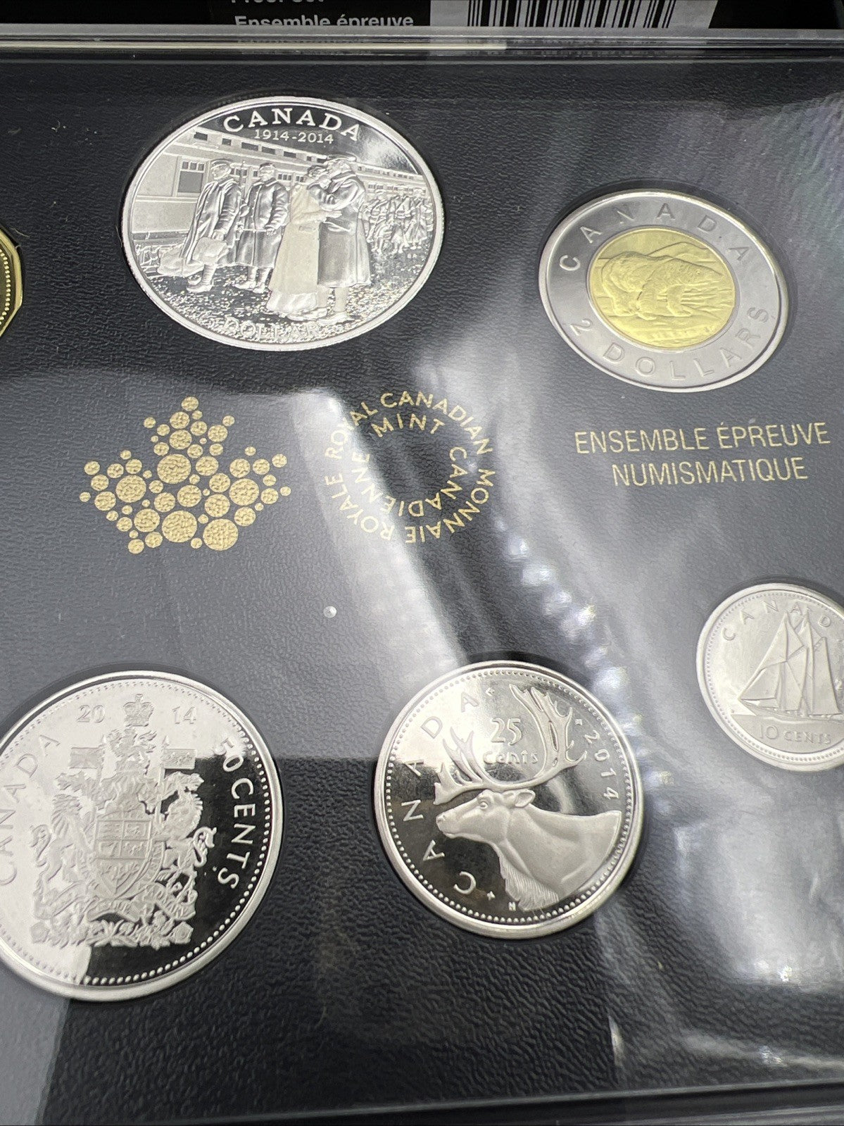 2014 Canada WW1 100th Anniversary Silver Dollar Proof Set w/ Box & COA