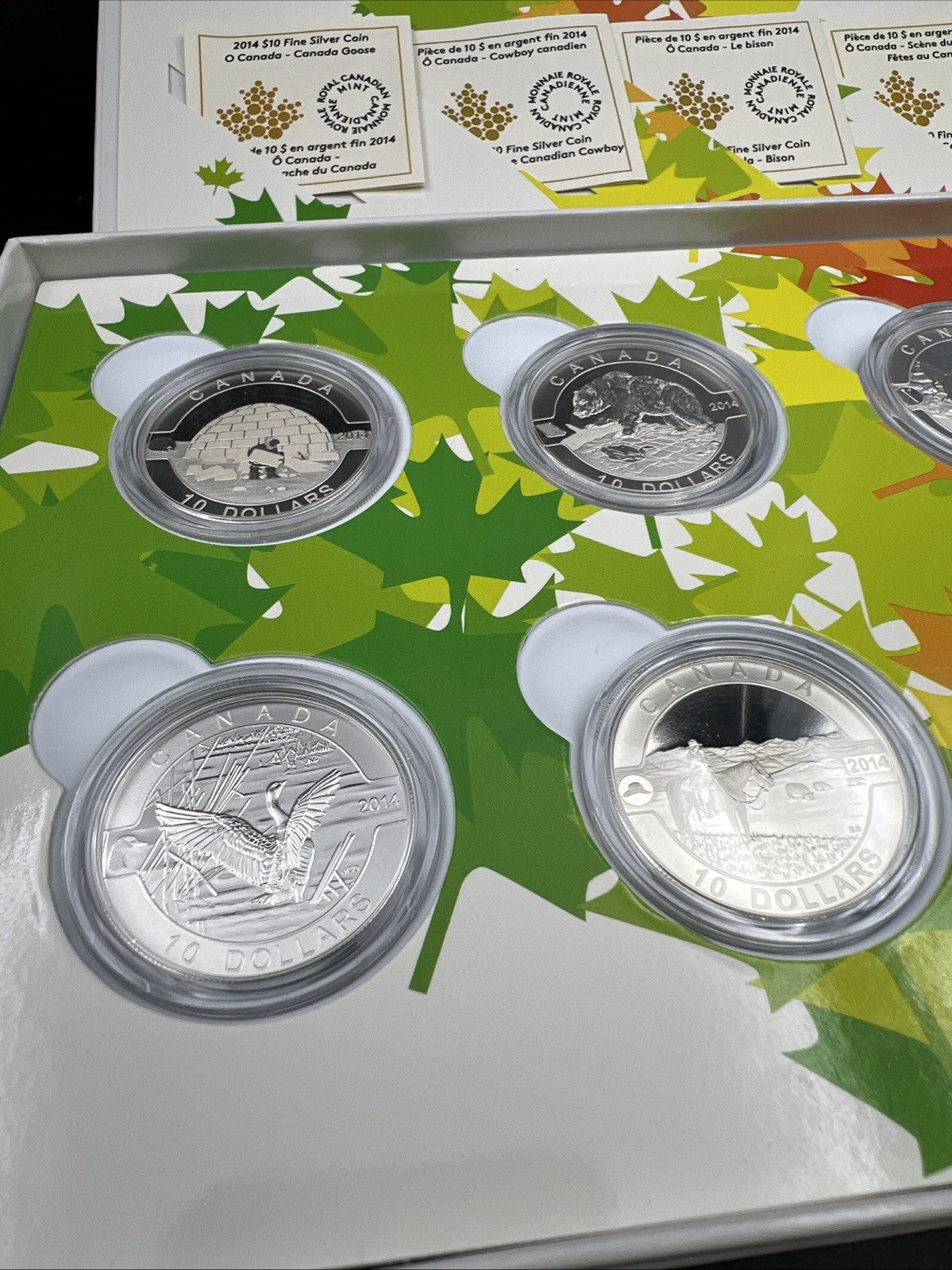 Canada 2014 $10 O Canada Series .9999 Silver 10-Coin Set w/ Box & COA #B