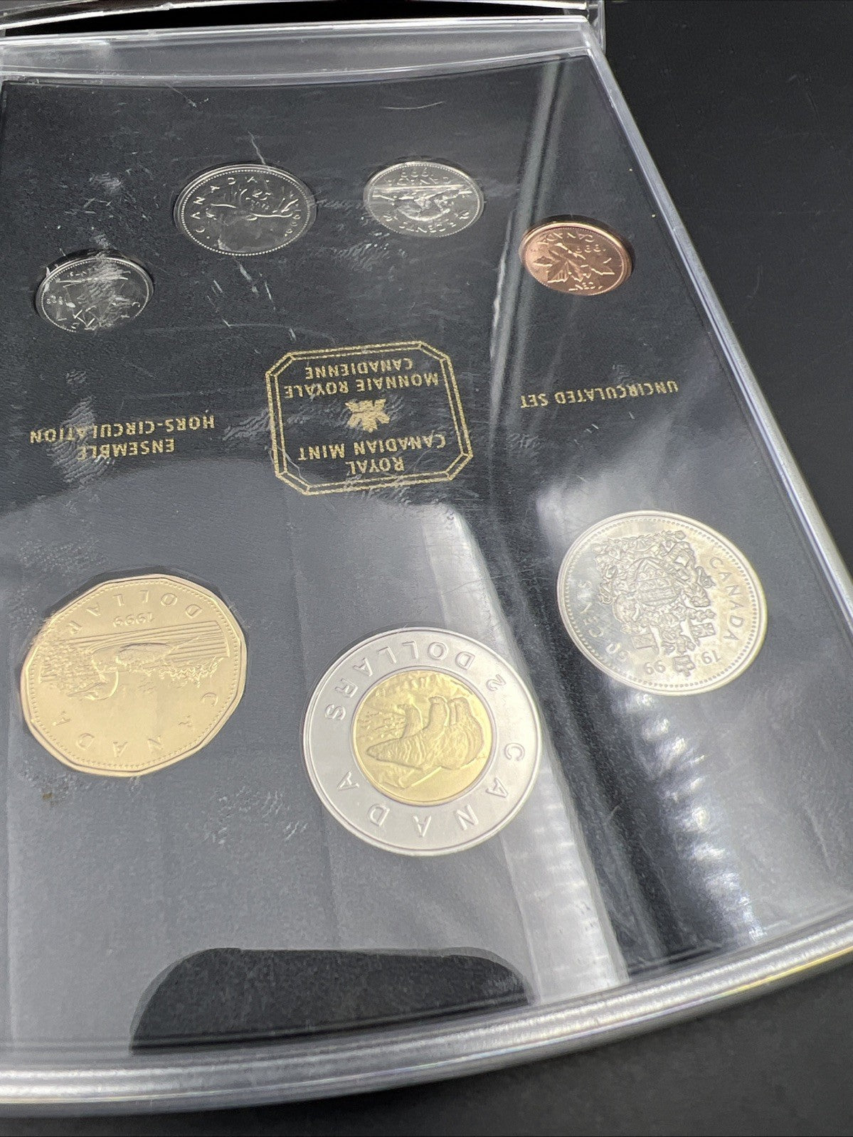 1999 Oh Canada Canadian Mint 7 coin Uncirculated Set in Case
