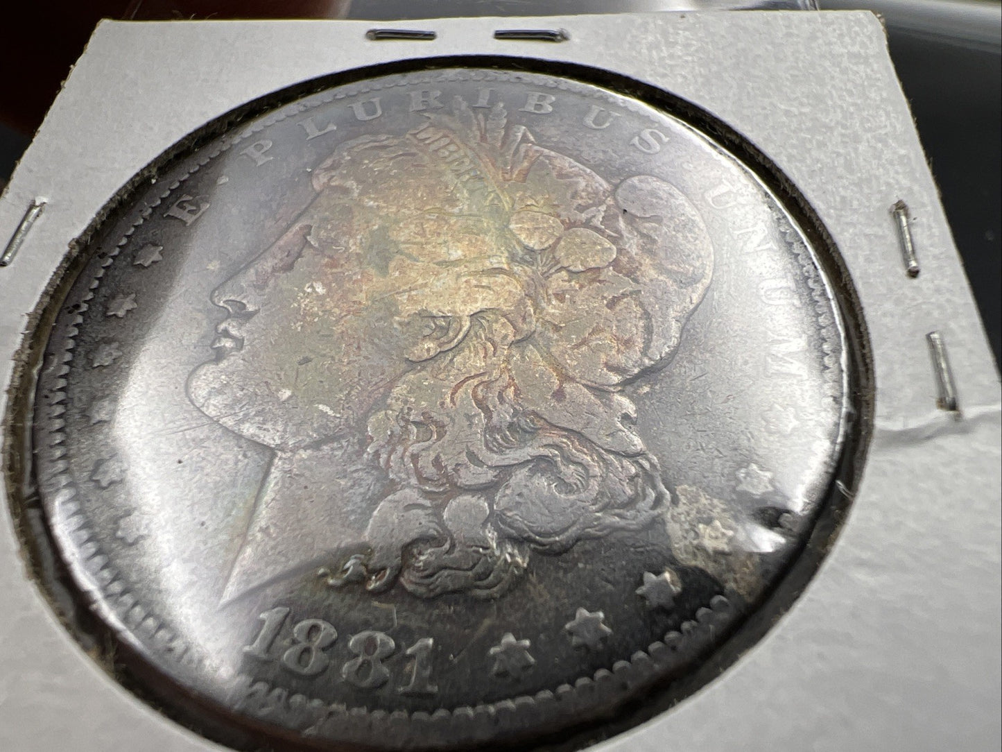 1881 O $1 Morgan Silver Dollar Coin Choice VG Very Good / Fine Circ Neat Toning