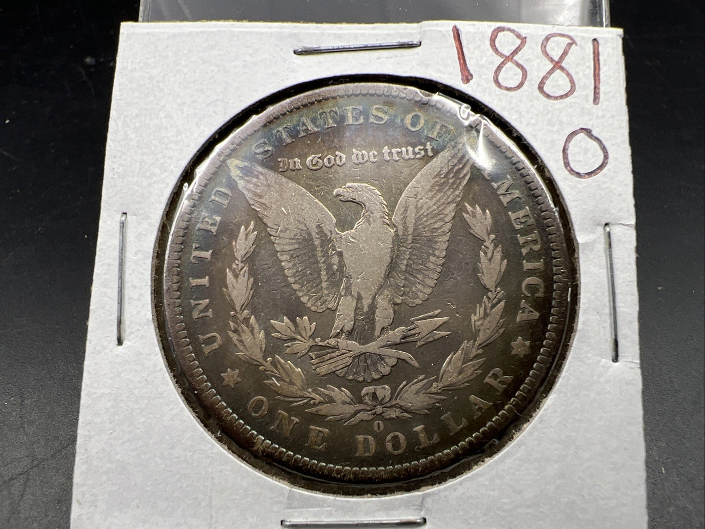 1881 O $1 Morgan Silver Dollar Coin Choice VG Very Good / Fine Circ Neat Toning