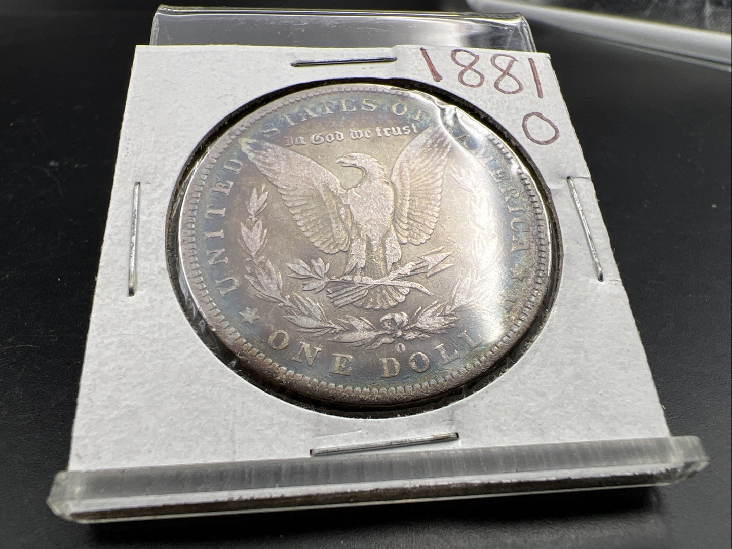 1881 O $1 Morgan Silver Dollar Coin Choice VG Very Good / Fine Circ Neat Toning