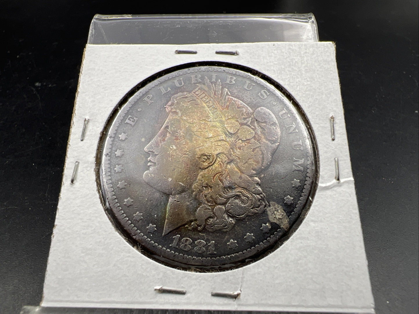 1881 O $1 Morgan Silver Dollar Coin Choice VG Very Good / Fine Circ Neat Toning