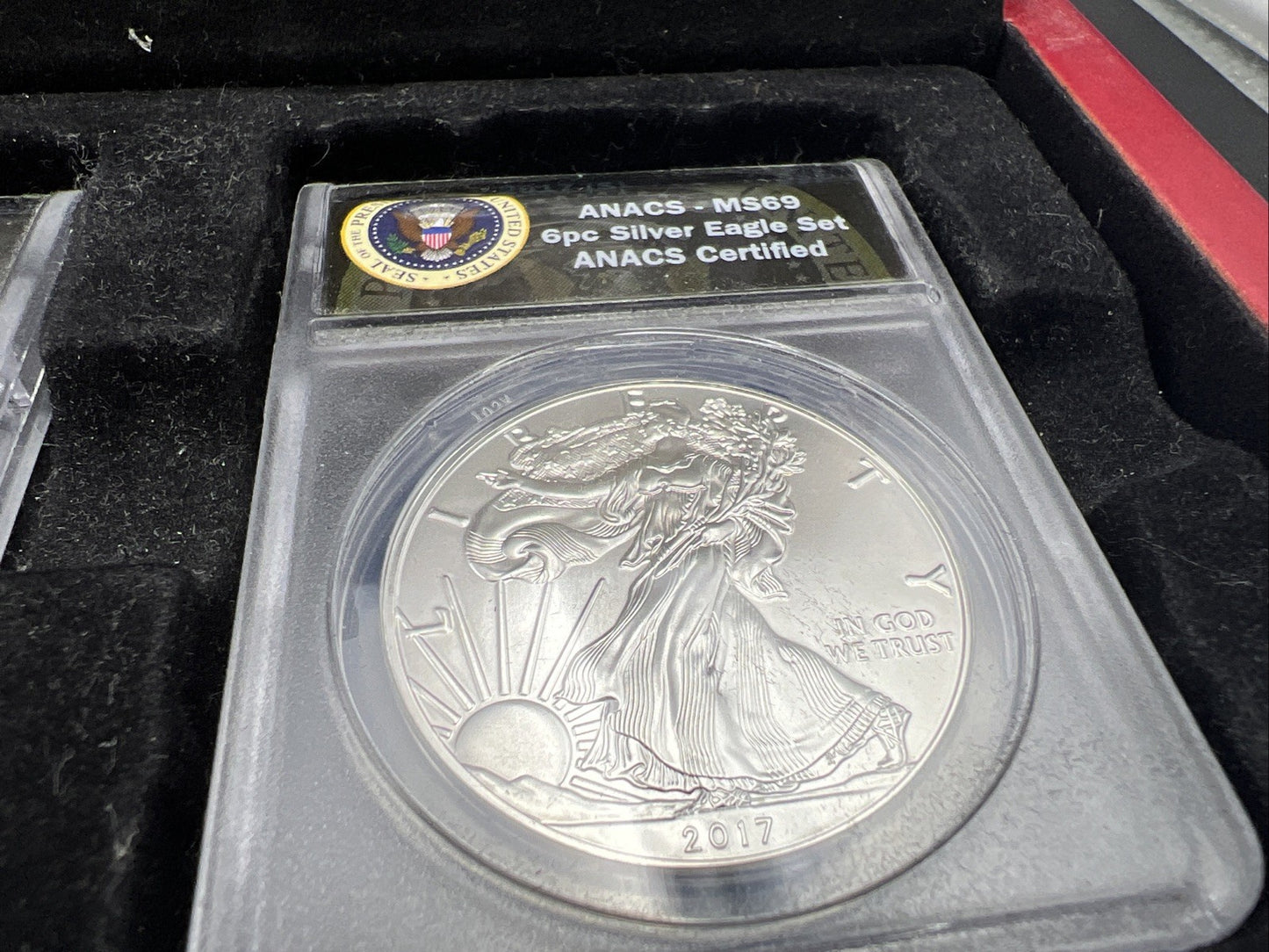 Complete 6 Coin S Mint Set 2011-2016 1 oz American Silver Eagle Coins MS69 ANACS