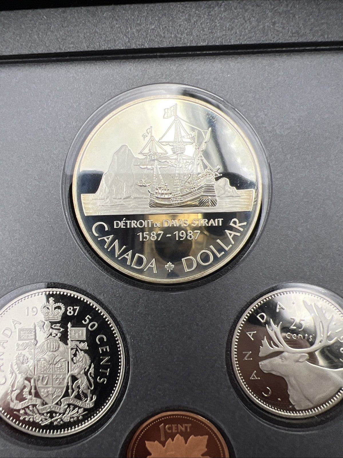 1987 Canada Double Dollar Proof Set Gem Uncirculated Coins With Box & COA