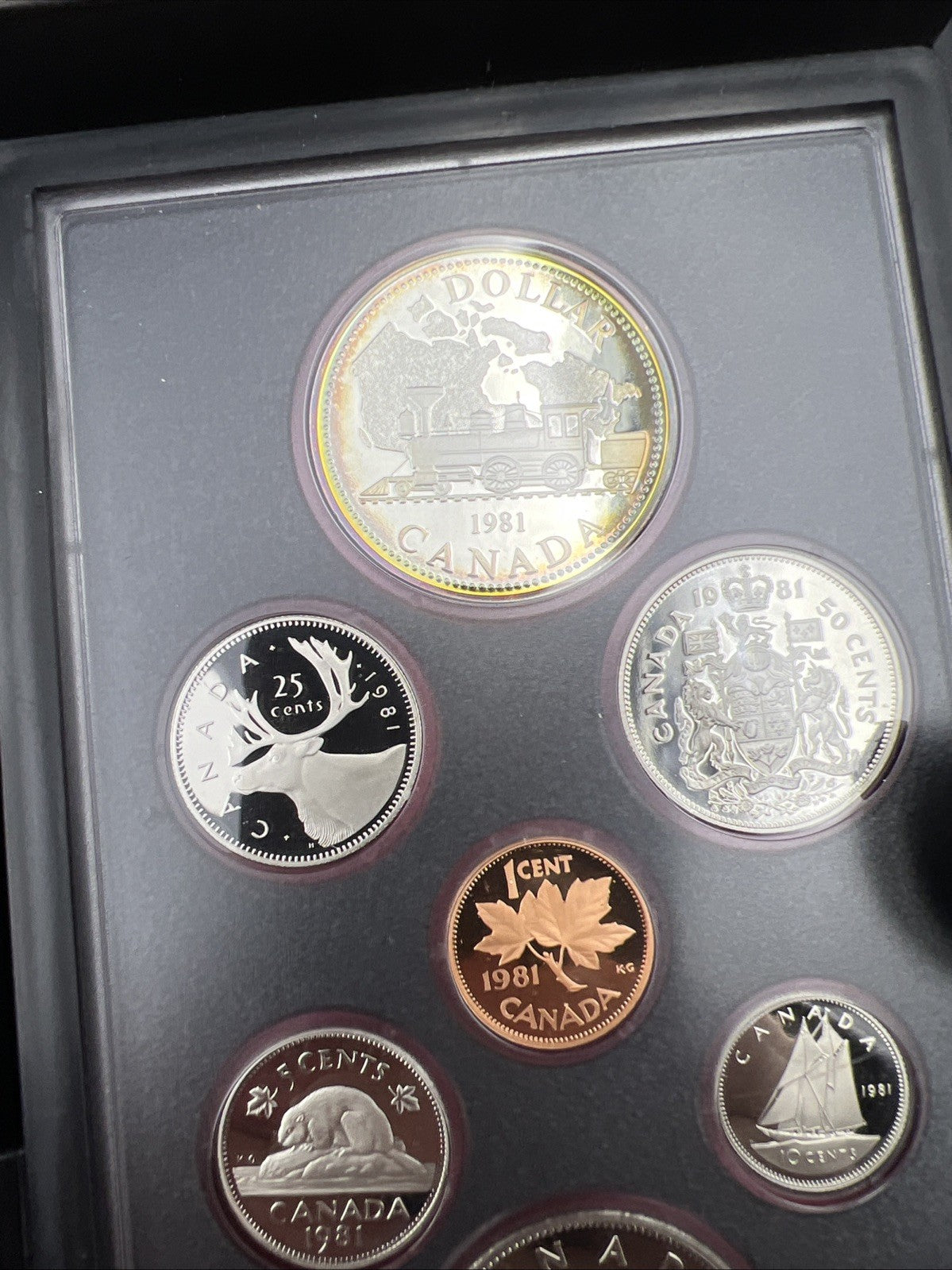 1981 Canada Double Dollar Proof Set Gem Uncirculated Coins With Box & COA