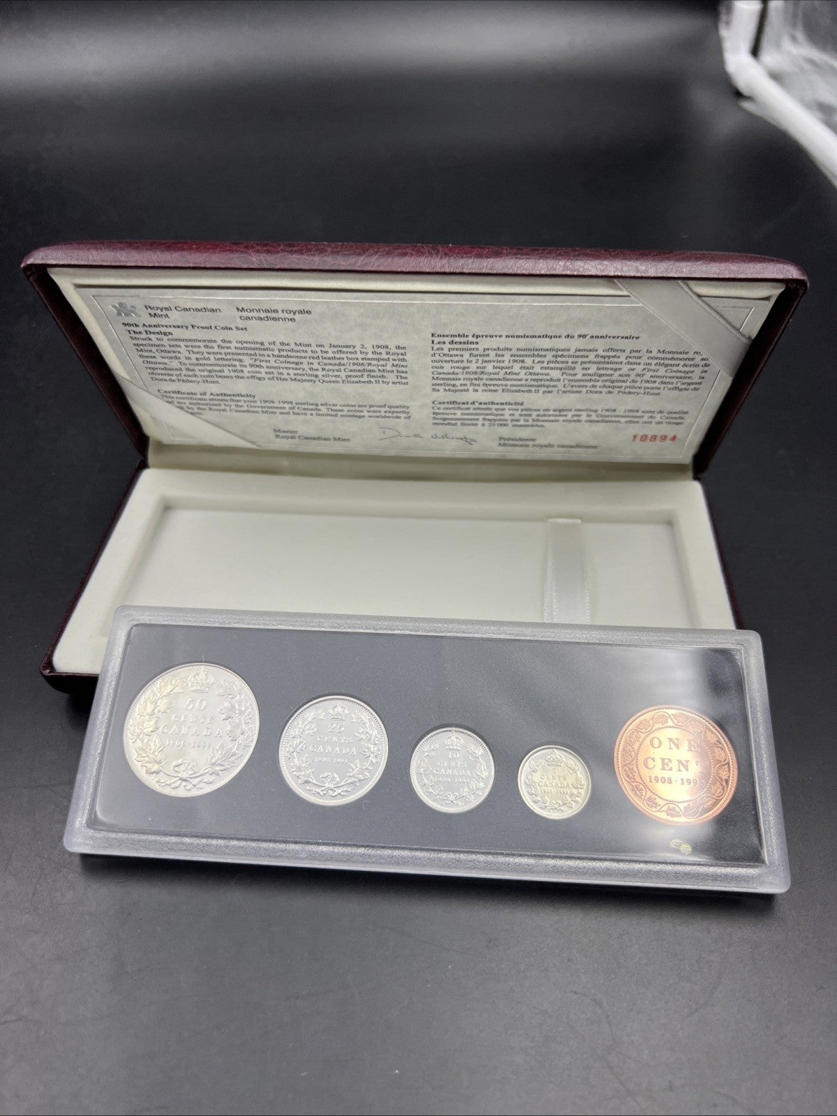 1998 Ottawa Gem DCAM Proof Set 100th Anniversary w/ used Box & COA SKU#A