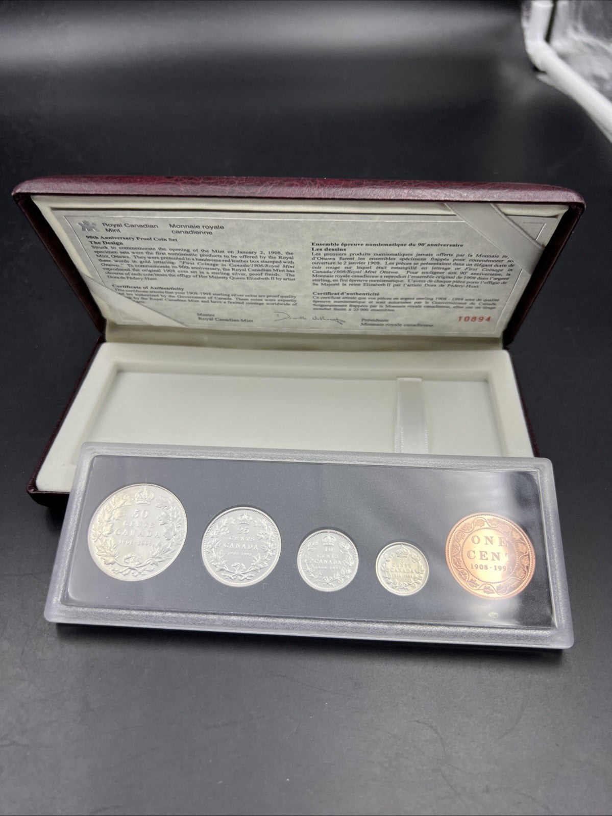 1998 Ottawa Gem DCAM Proof Set 100th Anniversary w/ used Box & COA SKU#A
