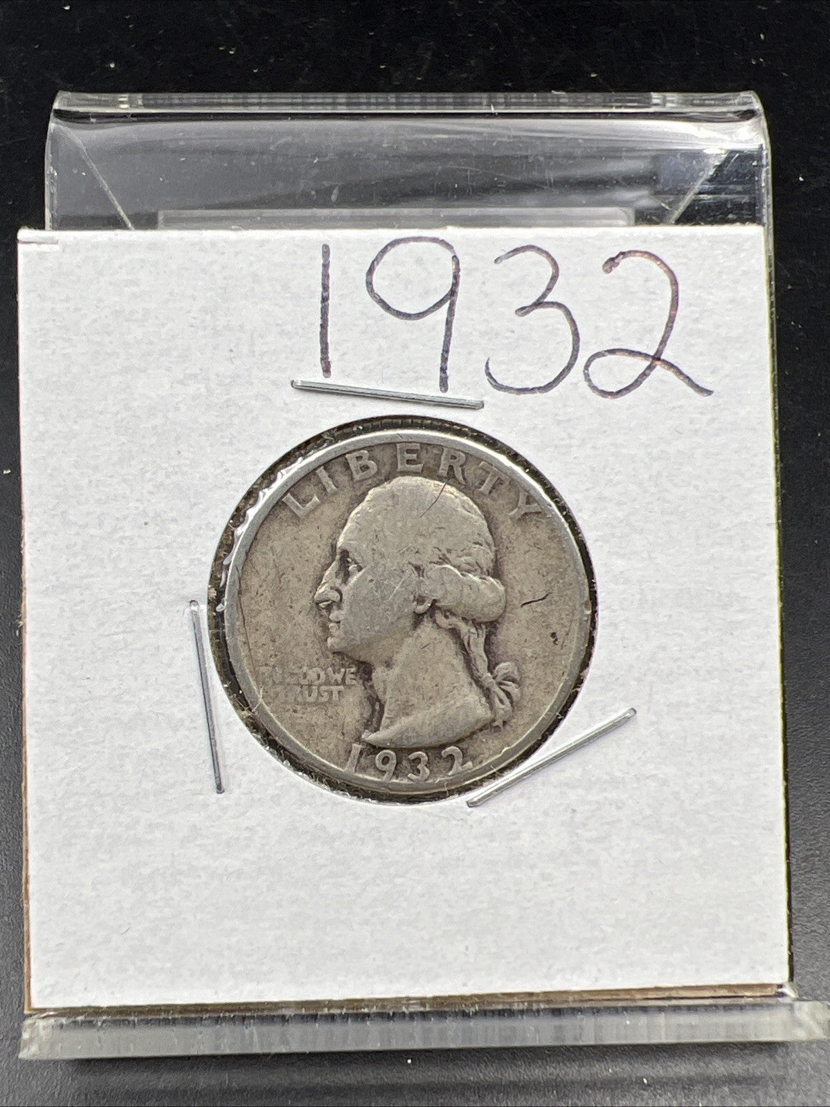 1932 P 25c Washington 90% Silver Quarter Coin Choice VG Very Good / Fine SKU#32A