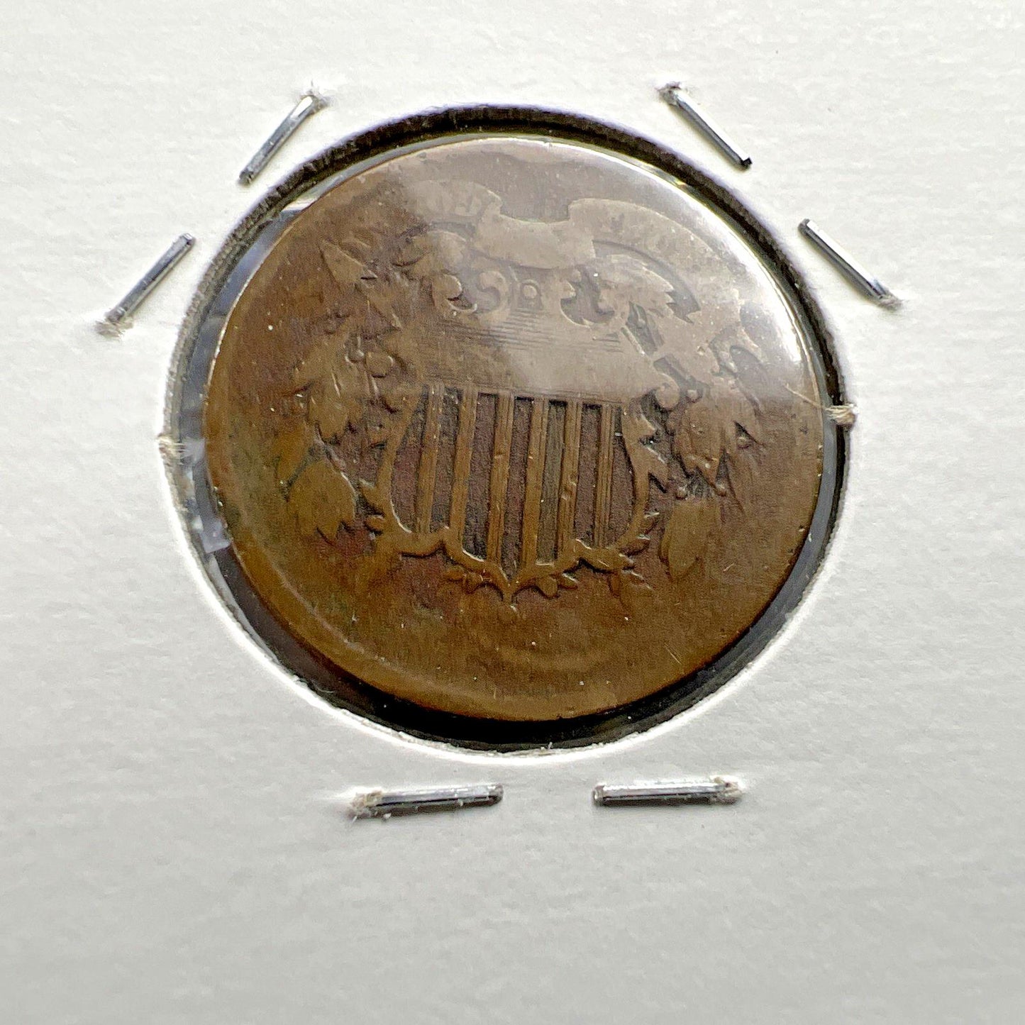 1864 2c Two Cent Copper Coin Obsolete US Denomination AG About Good #A